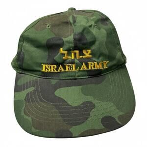 Israel Army Camo Snapback Hat Hebrew Embroidered Military Style Cap
